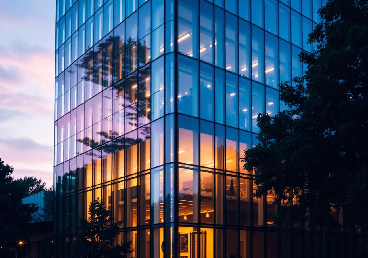 Glass office building at Westview