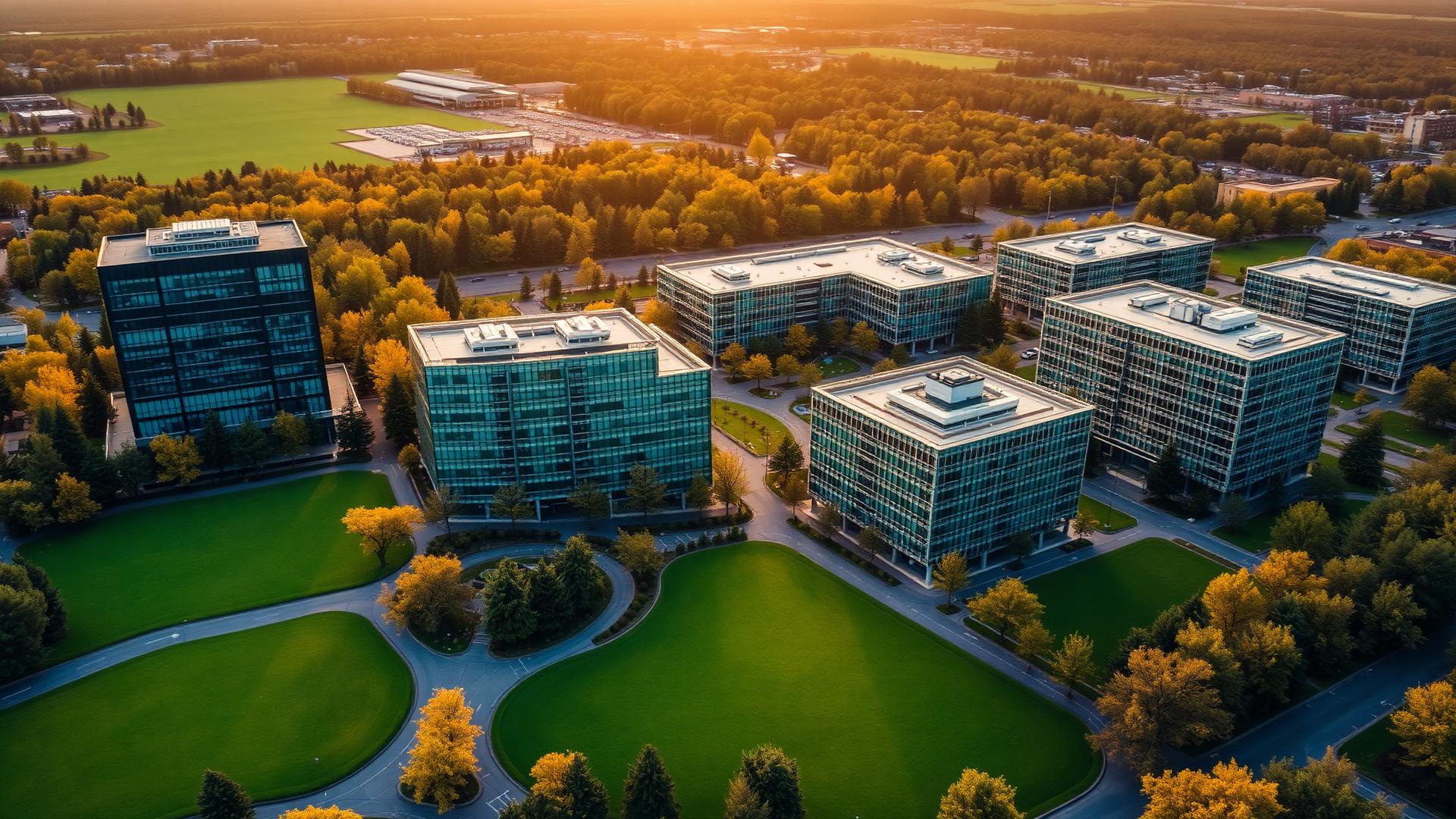 Aerial view of Westview Business Park